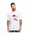 Ren Geyiği baskılı Noel İçin T-shirt - Beyaz