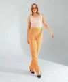 Retro Desen Cepli Turuncu Pantolon