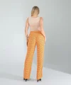 Retro Desen Cepli Turuncu Pantolon