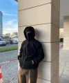 Samuray Ninja Çift Kapşonlu ZIP Fermuarlı Kanguru Çepli Tam Fermuarlı Hoodie Swetshirt - Siyah
