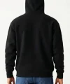 Samuray Ninja Çift Kapüşonlu ZIP Fermuarlı Kanguru Cepli Tam Fermuarlı Hoodie Sweatshirt - Siyah