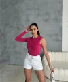 SANDY BODYSUİT TEK KOL - Fuşya