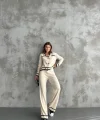 Şerit Detaylı Hırka Pantolon İkili Takım
