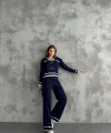 Şerit Detaylı Hırka Pantolon İkili Takım