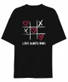Sevgililer Günü İçin Özel Tasarım Love Always Wıns Baskılı T-shirt - Siyah