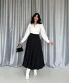 Siyah Uzun Balon Etek