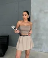ŞORT ETEK - Bej