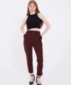 Tam Kalıp Basic Eşofman Pantolon  Bordo