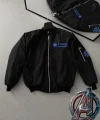 Stark Industries Siyah Bomber Mont – Fermuarlı, Cepli, Uzun Kollu, Kapitone Astarlı, Bahar ve Kış Mevsimi Rahat Unisex Ceket - Siyah