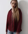 Taşlı Gömlek  Bordo