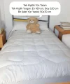Tek Kişilik Doğal Yün Yorgan ve Yastık Takımı - Beyaz