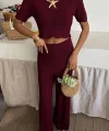 Triko Bluz Pantolon İkili Takım 10084-025