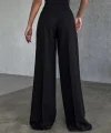 Üç Düğme Detayli Palazzo Pantolon