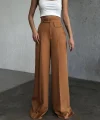 Üç Düğme Detayli Palazzo Pantolon