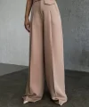 Üç Düğme Detayli Palazzo Pantolon