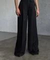 Üç Düğme Detayli Palazzo Pantolon