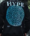 Üç İplik Bisiklet Yaka Baskılı SweatShirt - Siyah