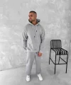 Üç İplik Kapüşonlu Eşofman Takım - Gri