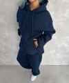 Üç İplik Kapüşonlu Eşofman Takım - Lacivert