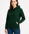 Üç İplik Kapüşonlu Kanguru Çepli SweatShirt Hoodie - Haki