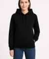 Üç İplik Kapüşonlu Kanguru Çepli SweatShirt Hoodie - Siyah