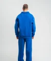 Üç İplik Uzun Kol Yakalı Eşofman Takım - Mavi
