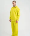 Üç İplik Uzun Kol Yakalı Eşofman Takım - Sarı