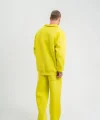 Üç İplik Uzun Kol Yakalı Eşofman Takım - Sarı