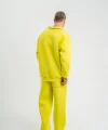Üç İplik Uzun Kol Yakalı Eşofman Takım - Sarı