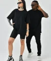 Unisex Basic Bisiklet Yaka Oversize Thirt  iyah