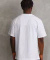 Unisex Baskılı Oversize T-Shirt - Beyaz