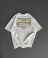 Unisex Baskılı Oversize T-Shirt - Beyaz