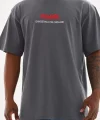 Unisex Baskılı Oversize T-Shirt - Füme