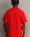 Unisex Baskılı Oversize T-Shirt - Kırmızı
