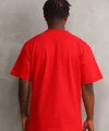 Unisex Baskılı Oversize T-Shirt - Kırmızı