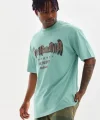 Unisex Baskılı Oversize T-Shirt - Mint Yeşili