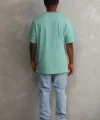 Unisex Baskılı Oversize T-Shirt - Mint Yeşili