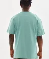 Unisex Baskılı Oversize T-Shirt - Mint Yeşili