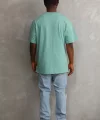 Unisex Baskılı Oversize T-Shirt - Mint Yeşili