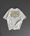 Unisex Baskılı Oversize Thirt  Beyaz