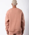 Unisex Biskilet Yaka Üç İplik SweatShirt - Pembe