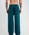 Unisex Boru Paça Baggy Eşofman Pantolon - Koyu Deniz Yeşili