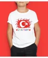 Unisex Çocuk Baskılı T-Shirt - Beyaz