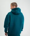 Unisex Double Oversize Kapşonlu Basic SweatShirt - Koyu Deniz Yeşili