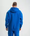 Unisex Double Oversize Kapşonlu Basic SweatShirt - Mavi