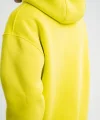 Unisex Double Oversize Kapşonlu Basic SweatShirt - Sarı
