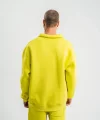 Unisex Double Oversize Patlı Yaka SweatShirt - Sarı
