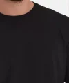 Unisex Düz Biskilet Yaka Oversize T-shirt - Siyah