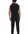 Unisex Kapşonlu Kolsuz Eşofman Takımı- Siyah