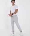 Unisex Kışlık Üç İplik Lastikli Eşofman Pantolon - Gri